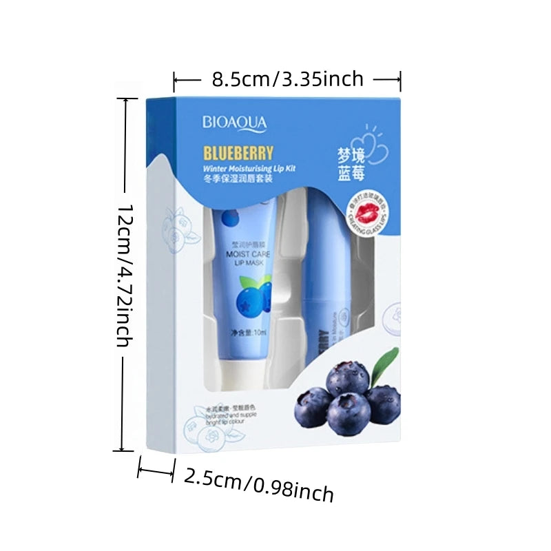 Blueberry Lip Care Set – Lip Balm & Mask with Vitamin E