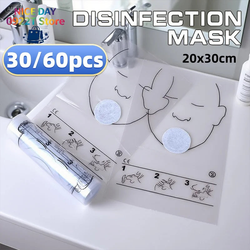 30/60PCS Portable Breathing Mask Disposable CPR Training First Aid Resuscitator Mask CPR Face Shield Roll Rescue Kit Tool@#X Oasis Select