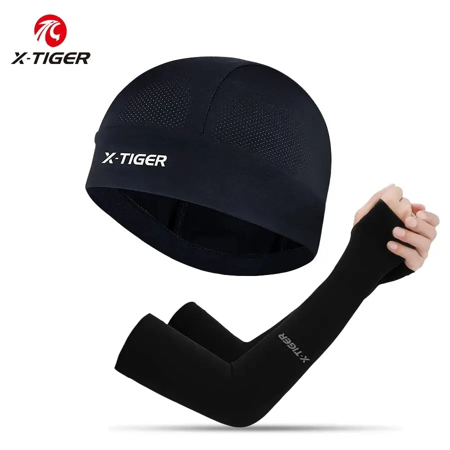 X-TIGER Summer Cycling Cap Sun Protection Sleeves Sports Arm Protectors Cycling Hats Caps Bicycle sleeves Combo Pack Oasis Select 0101T