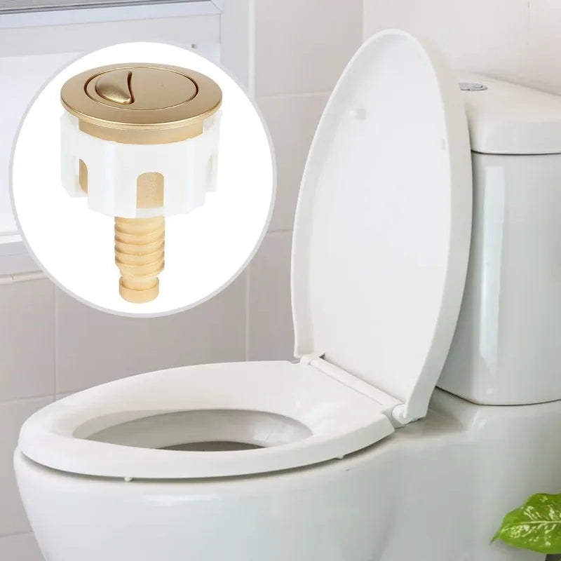 Toilet Flush Button Cistern Flusher Replacement Parts, Toilet Push Button Easy Installation Modern Bathroom Upgrade (Matt Gold) Oasis Select