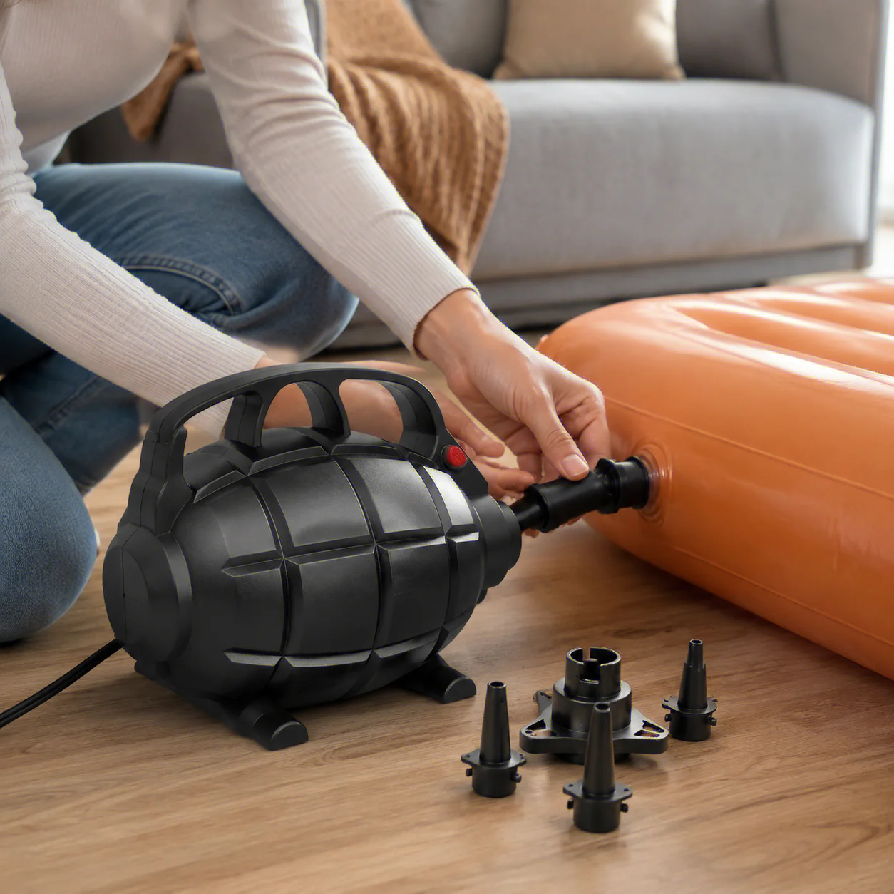 600W Electric Air Pump Inflation Deflation Dual Use with EU Plug Inflatable Pool Camping Home Use Oasis Select