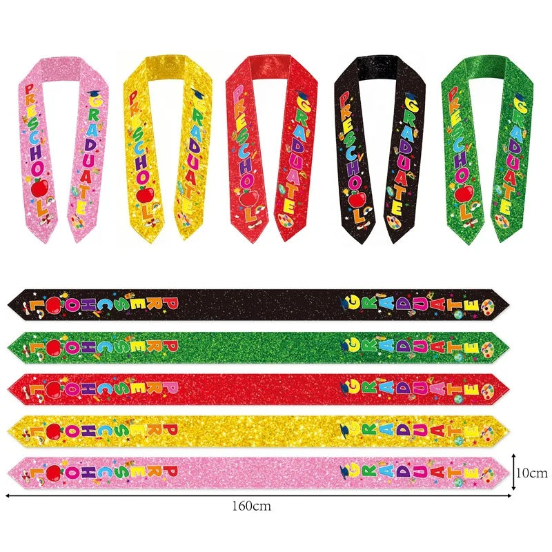 Kindergarten Graduation Stole Shiny Graduation Party Decorations Kids Graduation Sash Unisex For Class Photos Party Decorations Oasis Select