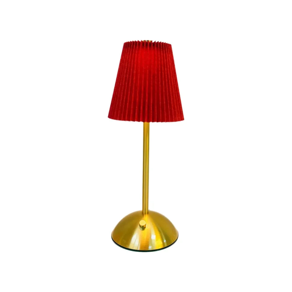 Dimmable LED Desk Lamp | Pleated Fabric Shade & USB Charging