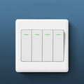 1Way Button Wall Switches Home Accessories Durable 1/2/3/4 Gang with Fluorescent Indicator Light Wall Light Switch Panel Oasis Select 4-Gang