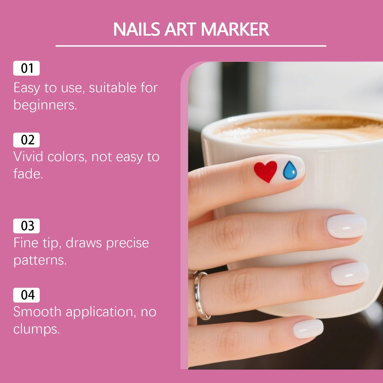 12-Color Nail Art Pens – 3D Doodle, Dotting & Liner Set Nail Art Pen Set Oasis Select