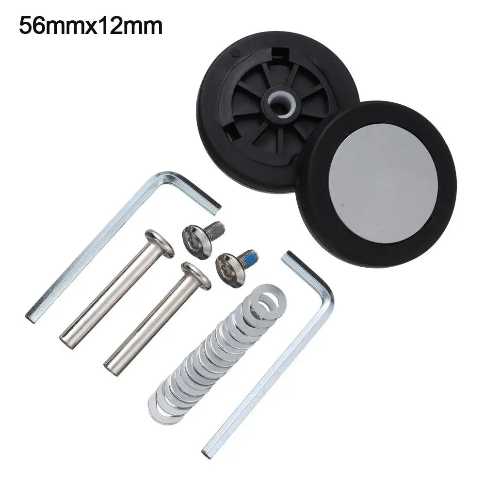 Replacement Caster Wheel Repair Kit Travel Luggage Wheels Suitcase Parts Axles Replace Wheels for Luggage with Vientiane Wheel Oasis Select 56mm x 12mm