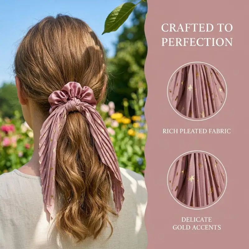 Handmade Crease Scrunchie Retro Ribbon Women's Ponytail Hair Tie Hair Rope Hair Accessory Ретро резинка для волос 핸드메이드 스크런치 Oasis Select