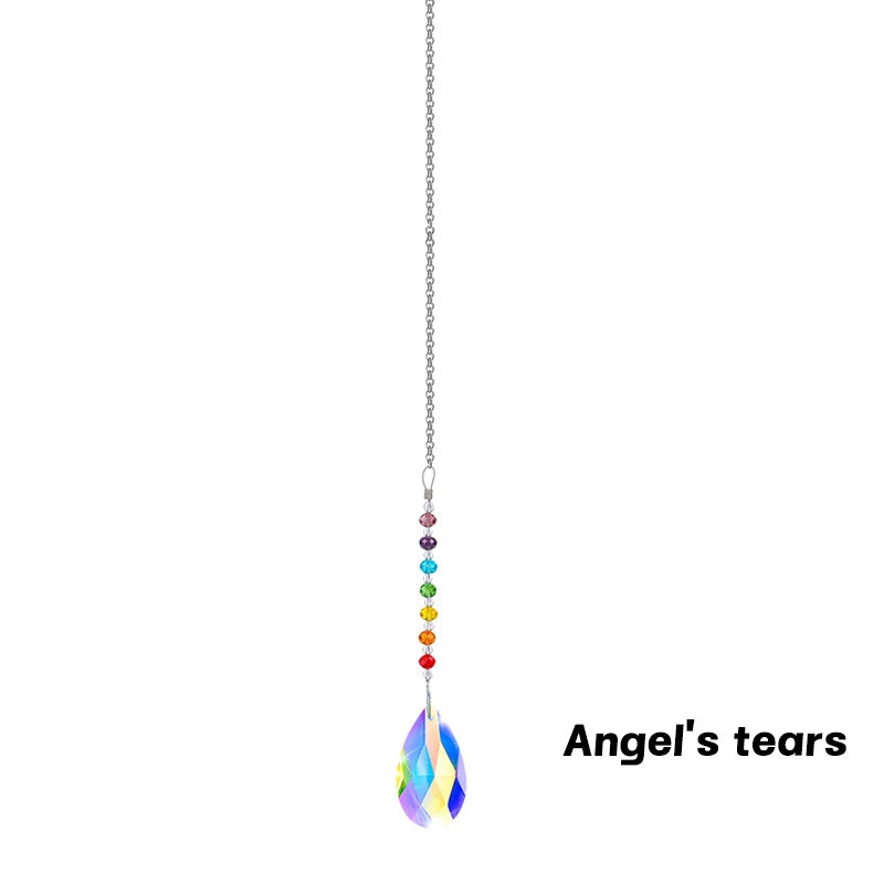 Mesmerizing Colored Crystal Rainbow Maker Prism with Hanging Chain Oasis Select A2