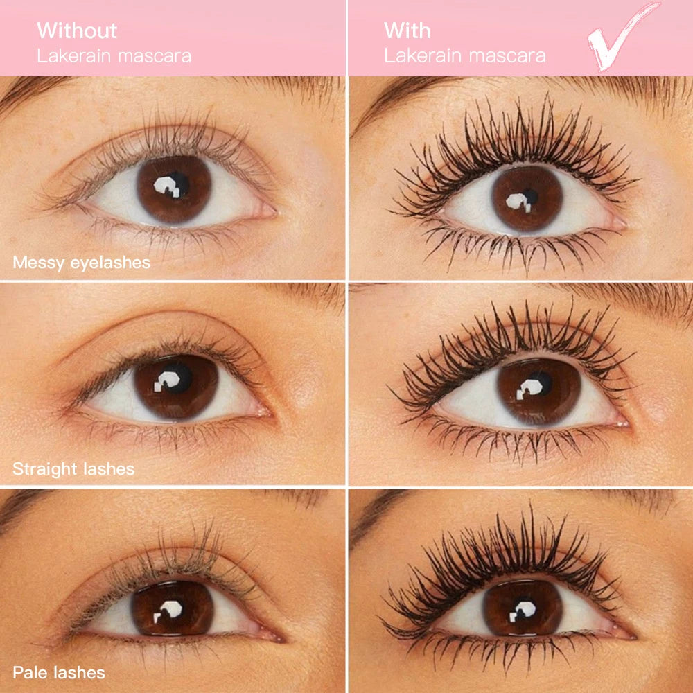 Lakerain Mascara Eyelashes Lengthening Waterproof Long Lasting Silky Black Eyelash Extension Make Up Beauty Eye Korean Cosmetic Oasis Select