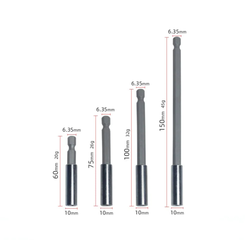 Hexagonal Handle Extended Connecting Rod Magnetic Screw Bit Extension Rod Long Handle Screwdriver Tip Holder Non-slip Hand Tools Oasis Select