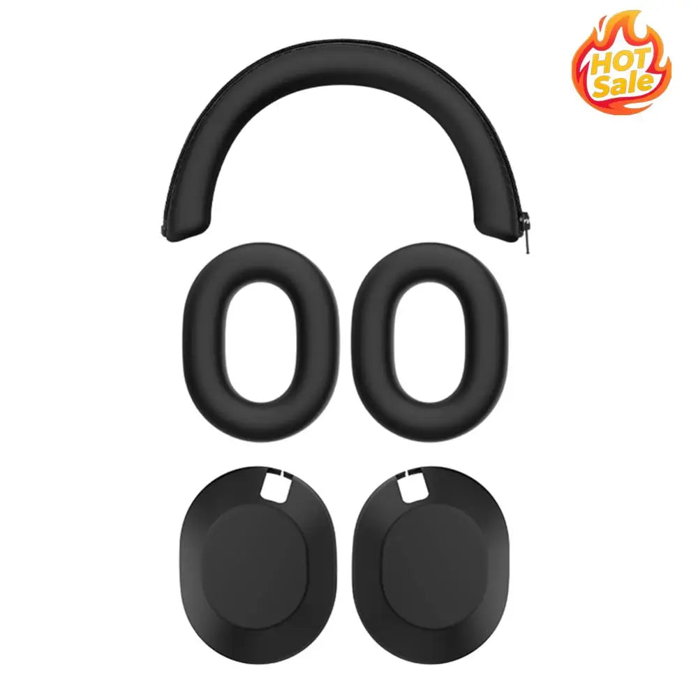 3Pcs Replacement Ear Pads Non-Scratch Silicone Headset Protective Case Headbeam/Earmuff Sleeve/Shell for Sony WH-1000XM6 Headset Oasis Select