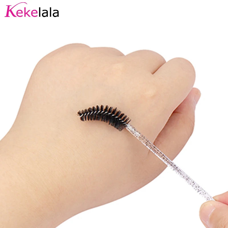 50pc Disposable Mascara Wands & Spoolie Brushes in Bottle Mascara Wand Spoolies Oasis Select