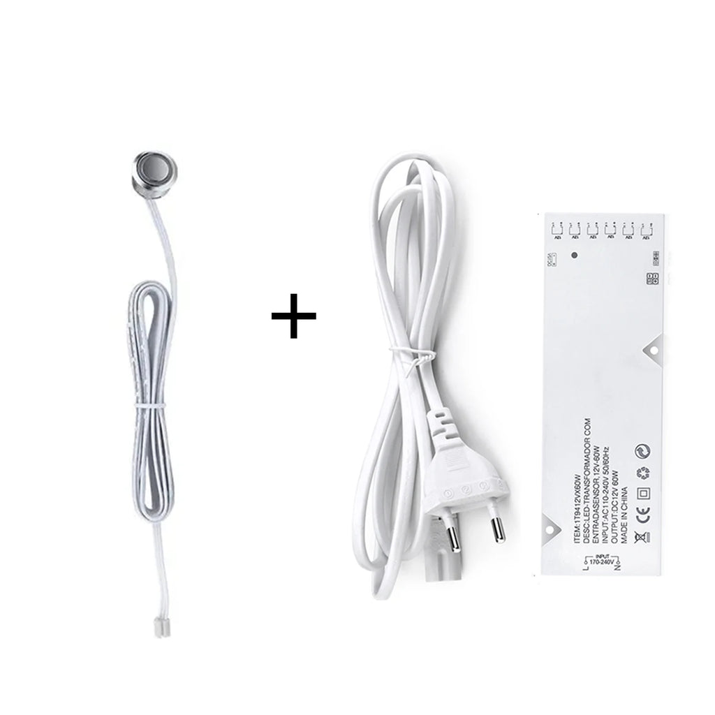 COB 2835 5050 LED Strip Controller Touch Switch Dimmer with 12V Power Charger 4-10 Dupont Ports Lighting Transformers Driver Oasis Select
