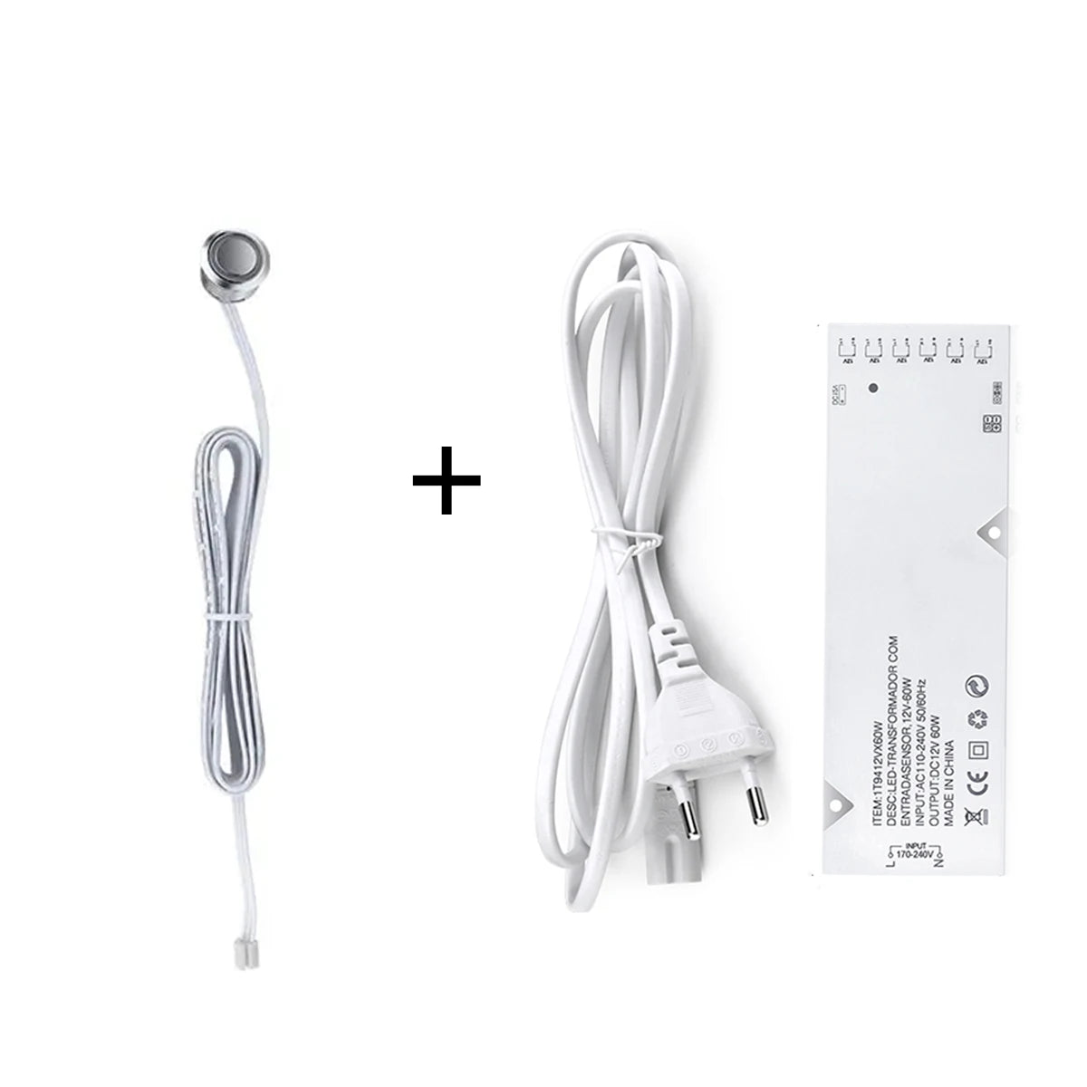 COB 2835 5050 LED Strip Controller Touch Switch Dimmer with 12V Power Charger 4-10 Dupont Ports Lighting Transformers Driver Oasis Select
