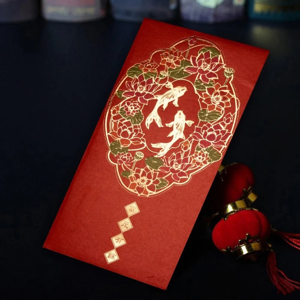 12pcs Chinese New Year Red Envelopes | Hot Stamp HongBao Gift