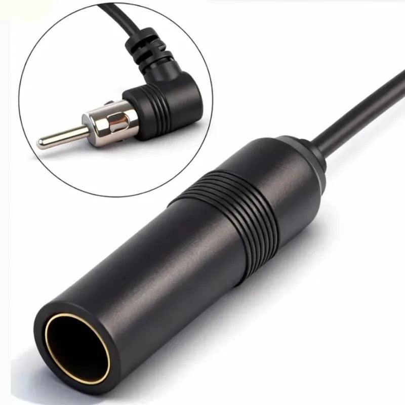 AM/FM Radio Antenna Adapter Stereo Audio Vehicle Aerial Extension Car Universal Elbow Male To Female Plug Cable Wire Oasis Select