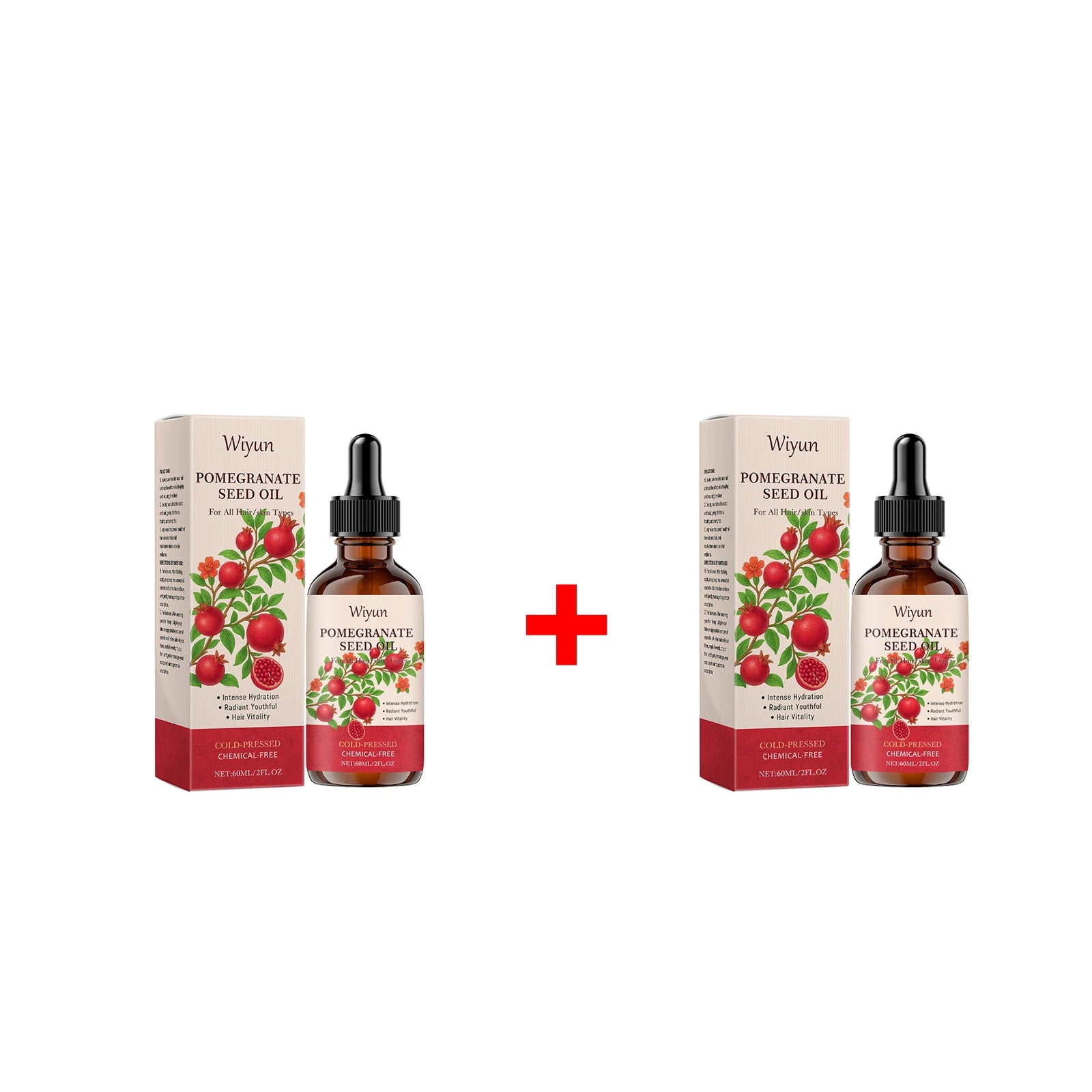 Pomegranate Seed Oil for Hair Skin Care Nourishing Scalp Increase Skin Elasticity Reduce Dryness Smoothing Cold-Pressed Body Oil Oasis Select 2pcs