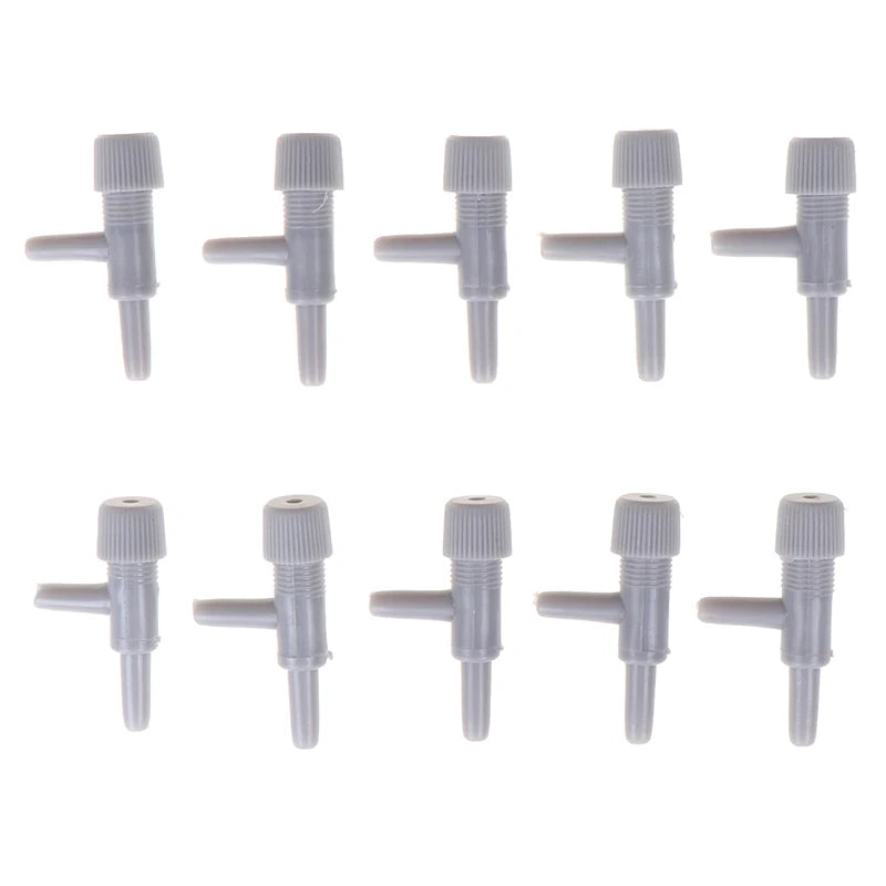 10-Pack Aquarium Air Flow Control Valves | 4mm Air Line Tubing