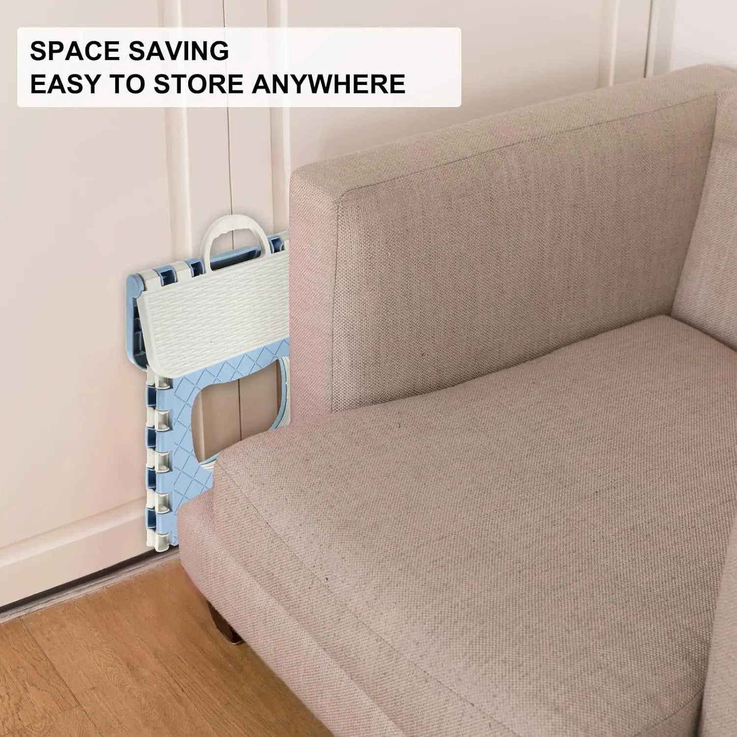 Foldable Step Stool – 300 lb Capacity, Anti-Slip Treads & Reinforced Plastic for Kitchen, Bathroom & Home Oasis Select