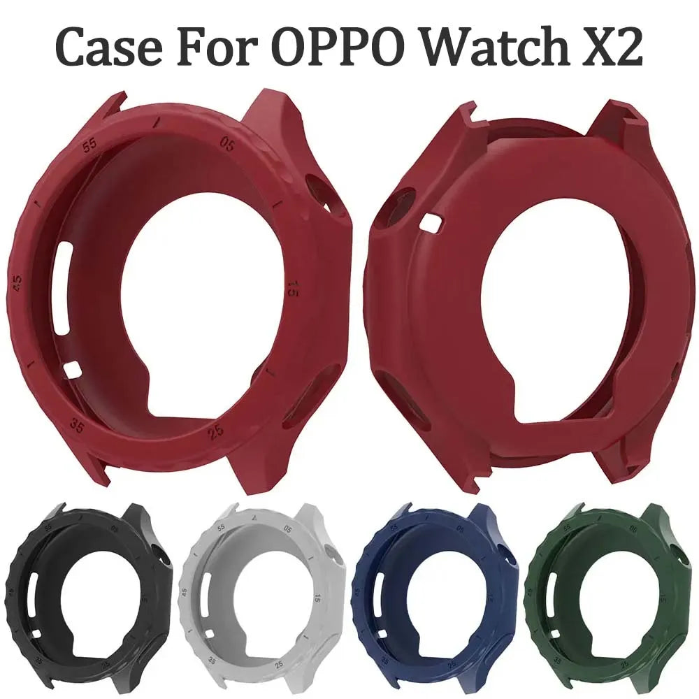 Soft Silicone Case for OPPO Watch X2 – Anti-Scratch Cover Smartwatch Case Oasis Select