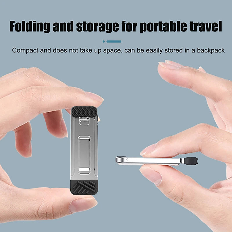 1pc Zinc Alloy Foldable Laptop Stand Portable Ultra Thin Notebook Cooling Pad Tablet Riser Adjustable Height Desktop Holder Oasis Select