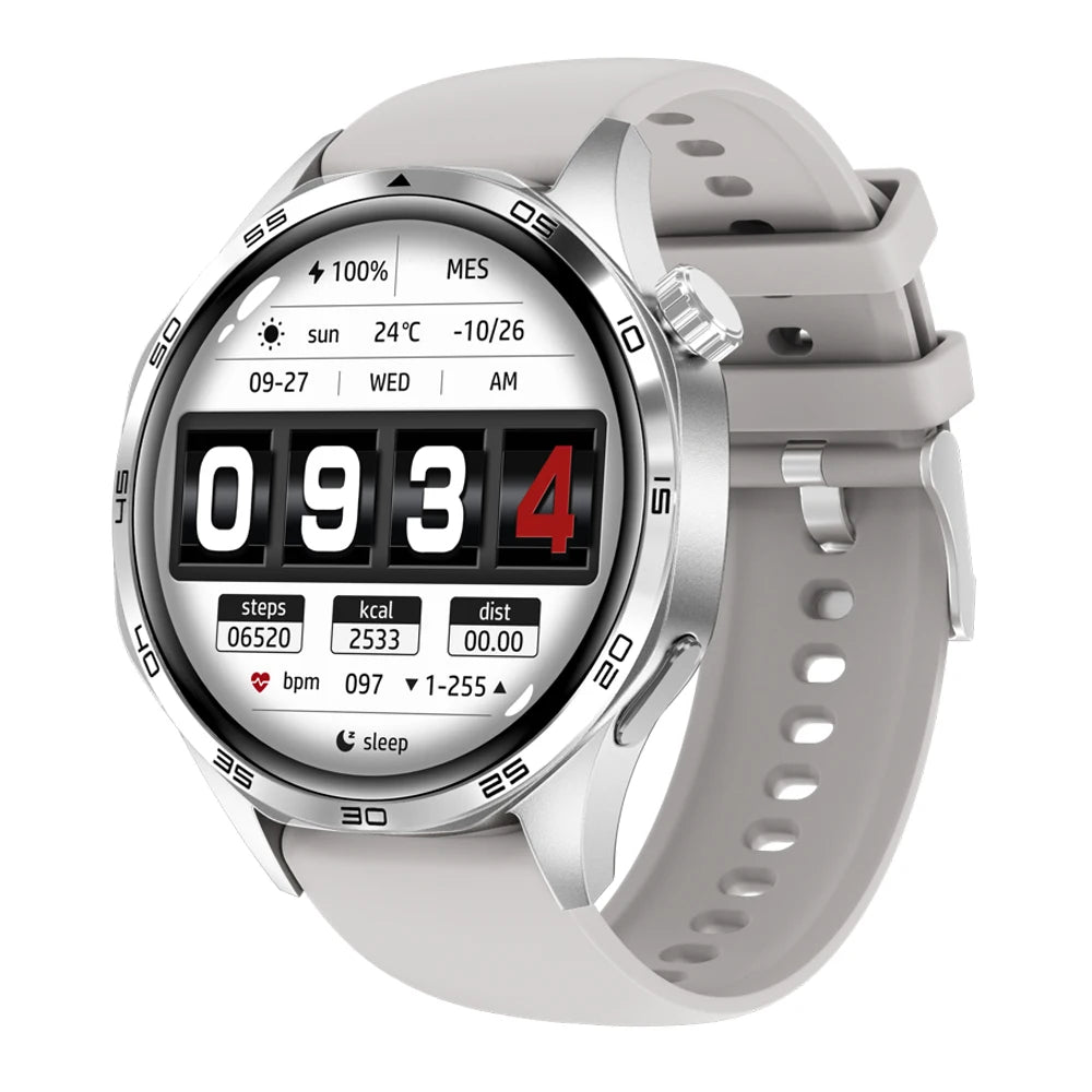 Men Round Smart Watch Sports Blue Tooth Call Health Watches Waterproof GPS Motion Trajectory Compass Voice Assistant Smartwatch Oasis Select SVGRS