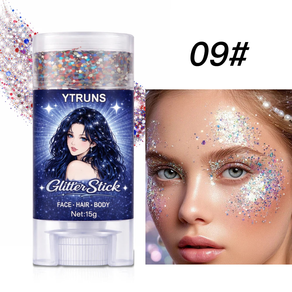 YTRUNS Star Glitter Gel Stick – Face & Body Shimmer 15g
