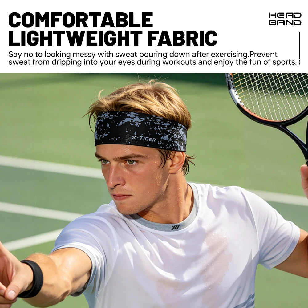 X-TIGER Men Women Sports Headband Sweatband Breathable cycling Hairband Summer cycling Running Gym Head Band Elastic Sweatband Oasis Select