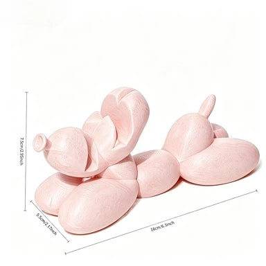 Cute Balloon Dog Eyeglass Holder Figurine Modern Art Desktop Decor Puppy Glasses Stand Ornament for Home Office Desk Decor Gifts Oasis Select Dog stands Khaki