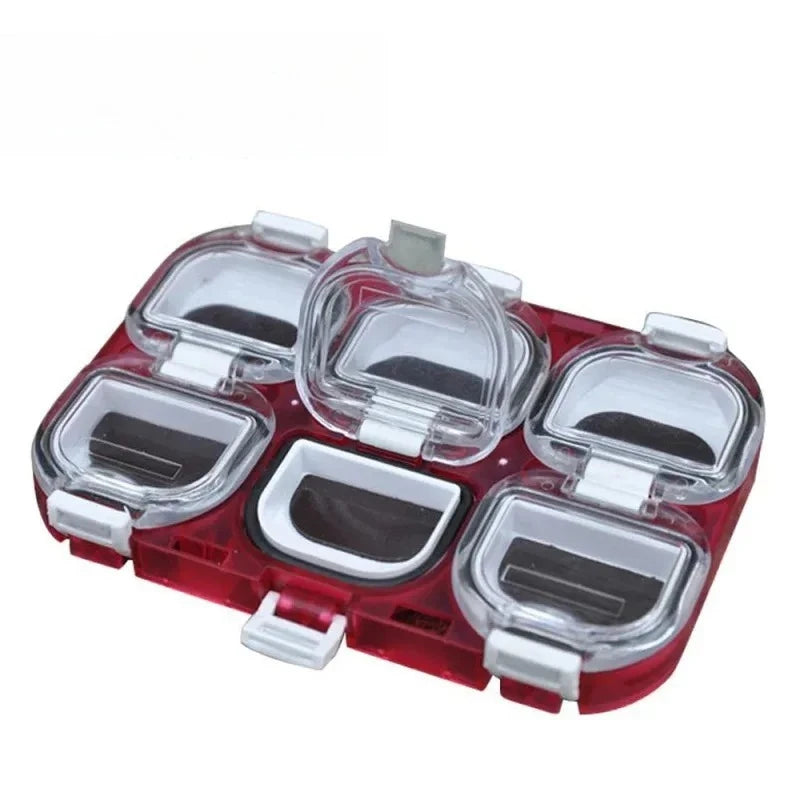 6-Grid Magnetic Fishing Hook Storage Box Portable Waterproof Organizer Case for Fishing Lures Tackle Accessories Outdoor Gear Oasis Select