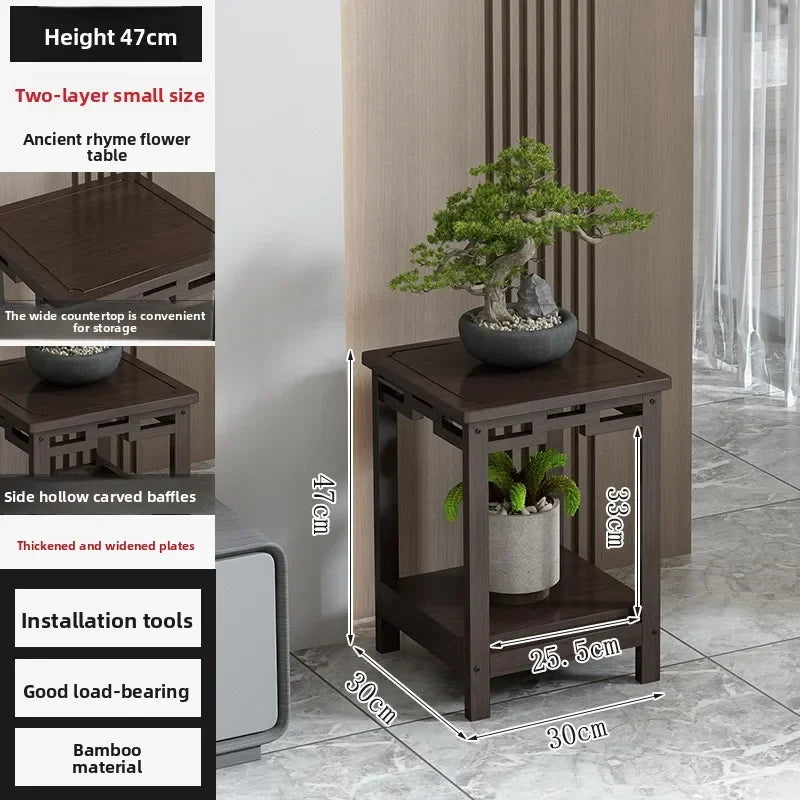 Multi-functional Floor-to-ceiling retro flower table Multi-layer flower pot rack Oasis Select Double C