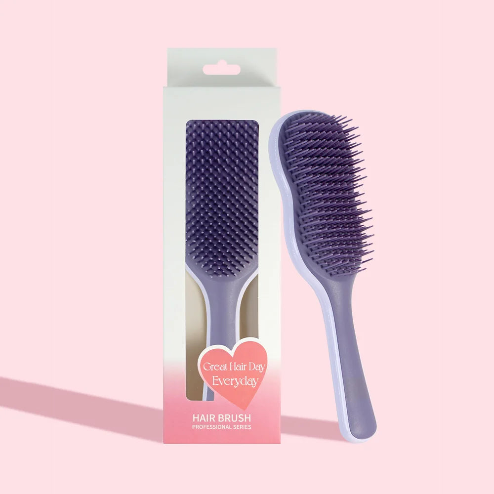 Professional Detangling Hair Brush – Ergonomic, All Hair Types Detangling Hair Brush Oasis Select SZ67Purple-Box