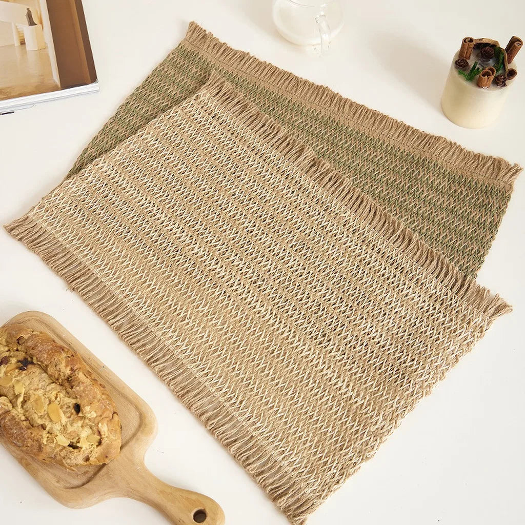 Woven Linen Placemat – Heat Insulating Dining Table Mat