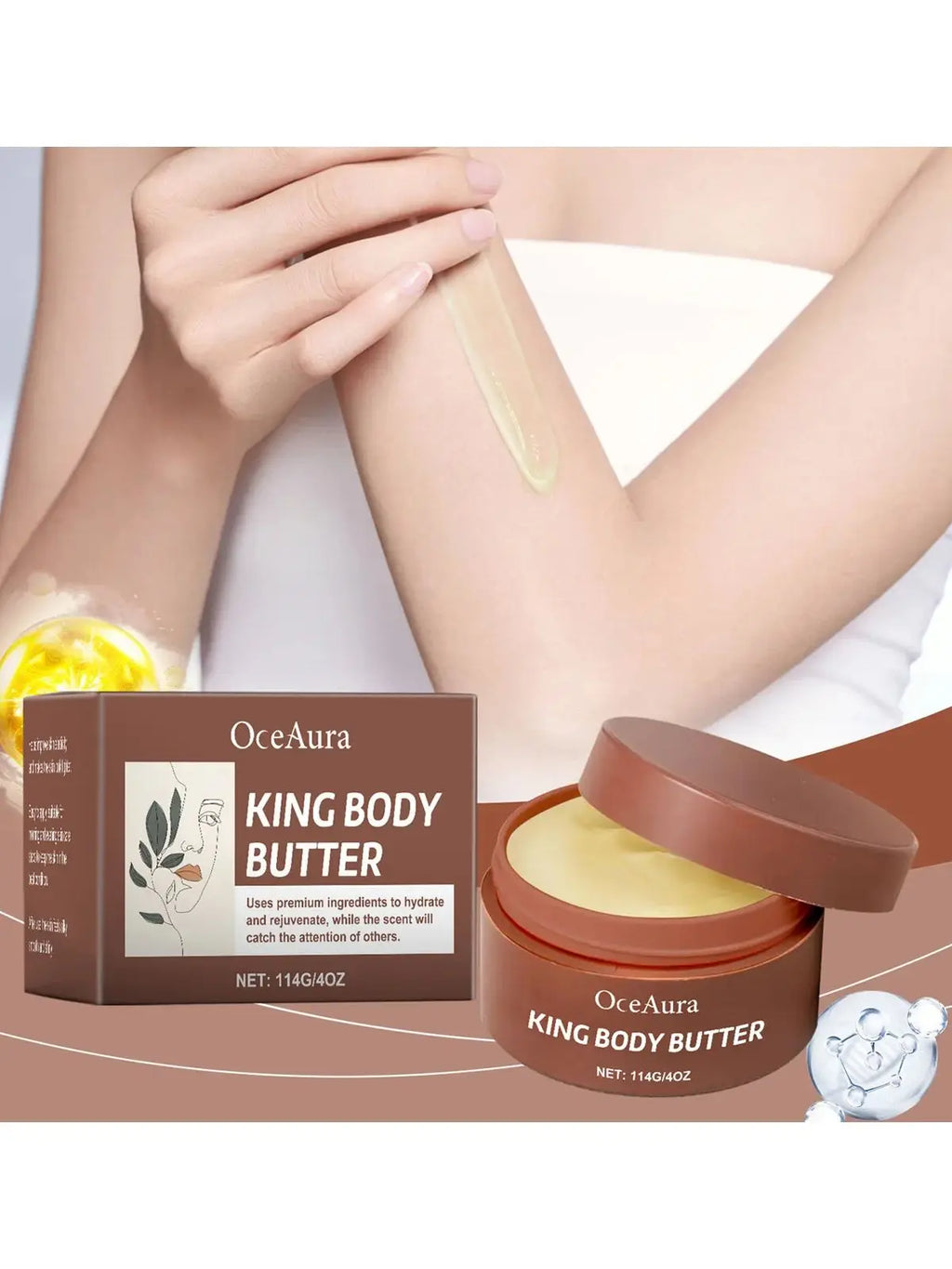 OceAura Shea Butter Body Cream – Deep Hydration for Dry Skin Body Butter Cream Oasis Select