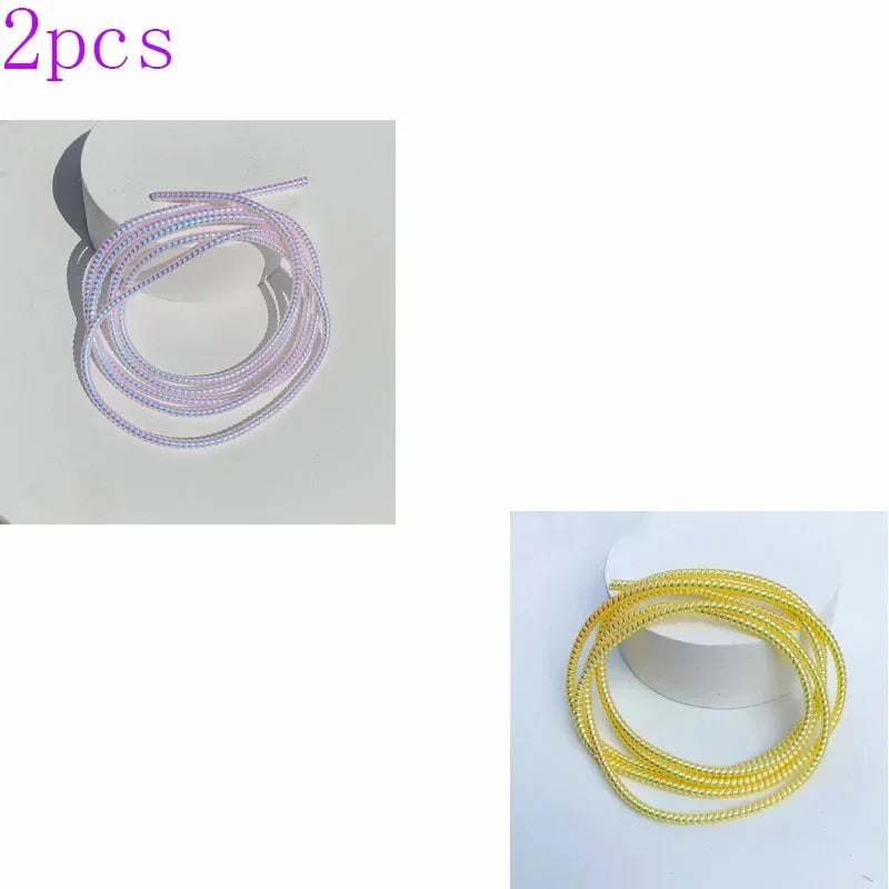 2/1Pcs 1.6M Laser Cable Protectors Spiral Data Cable Organizer Wrap Universal Phone Charger Cord Saver Sleeve Oasis Select Mix colors-2pcs