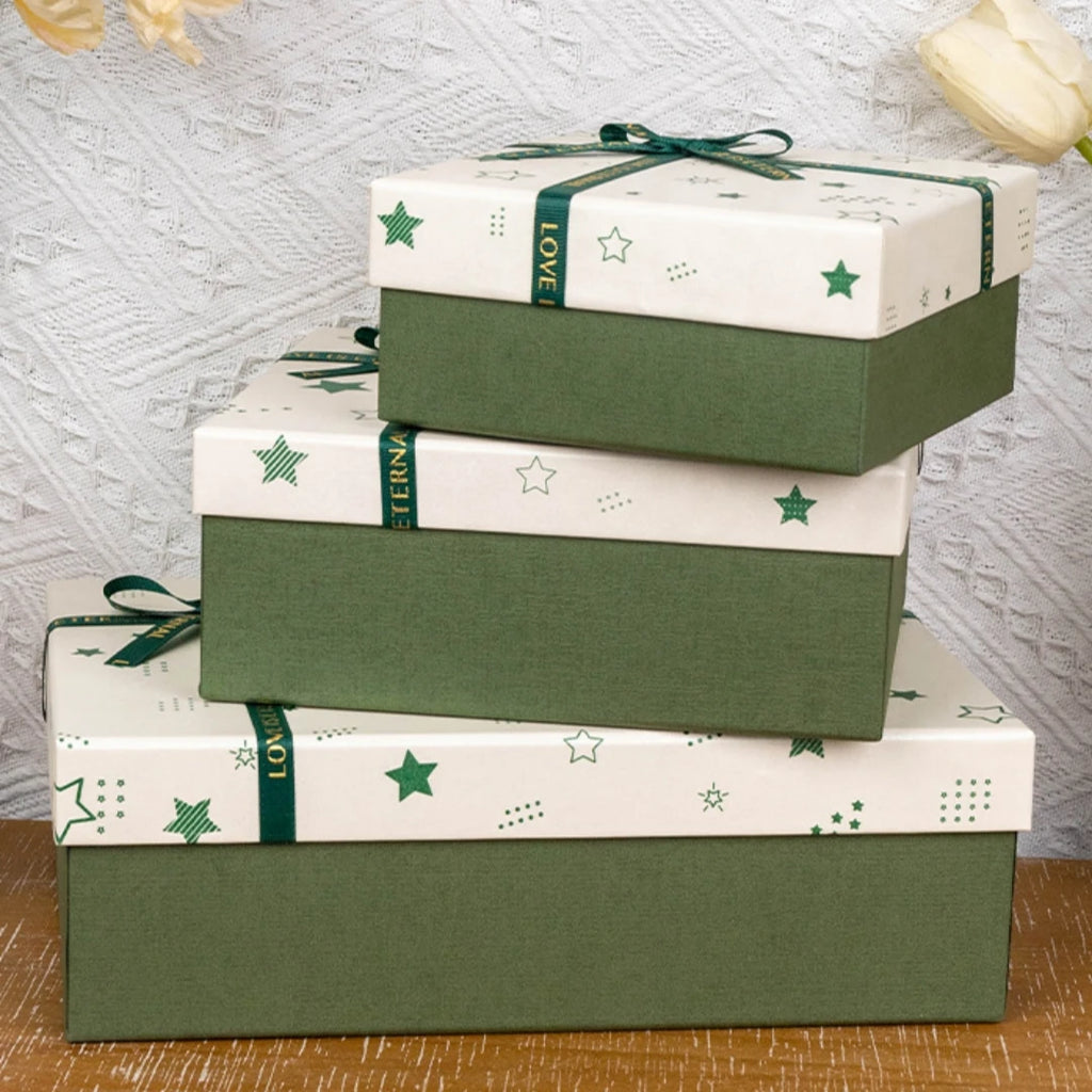 Bow Gift Box Lid-And-Base Gift Box Gift Packaging Box Elegant For Party Decorative Storage Wedding Oasis Select