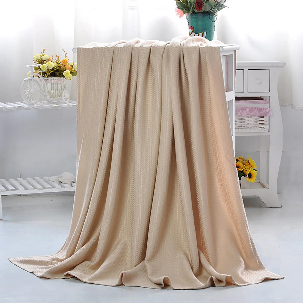Summer Cooling Blanket Air Conditioning Quilt Skin-friendly Bamboos Fiber Light And Thin Breathable Cooling Quilt For Home Oasis Select Camel M