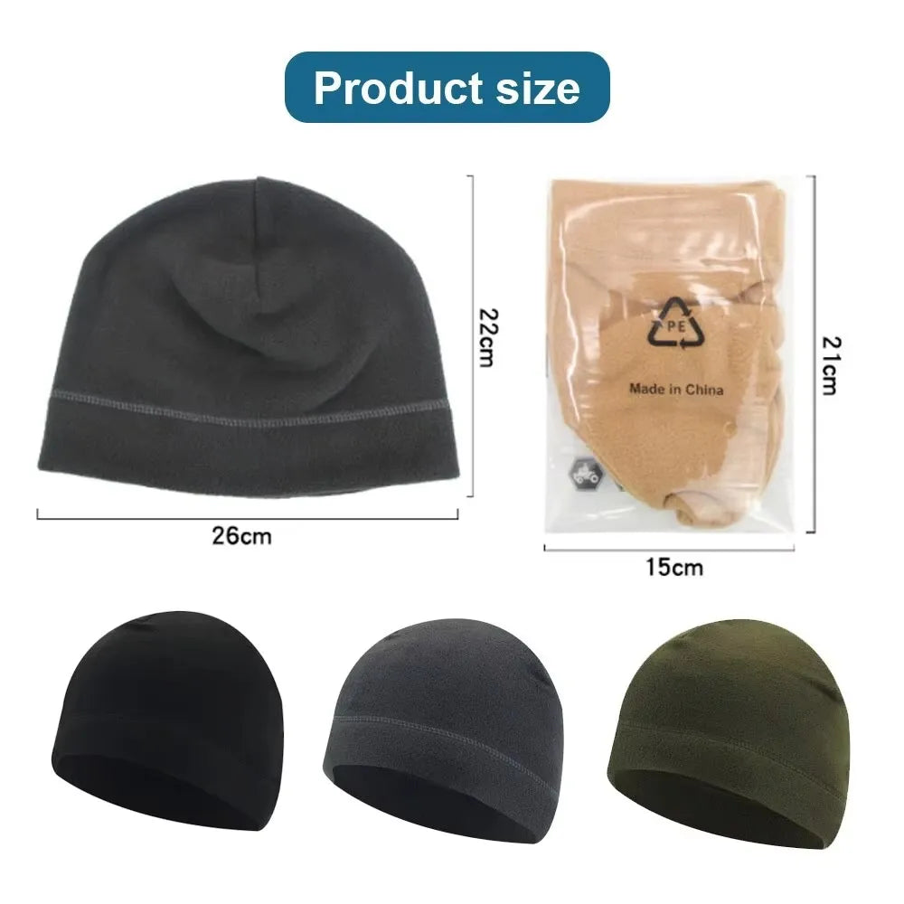 1/2pcs Warm Beanie Hat Soft Men Women Ski Cycling Skin-Friendly Anti-Static Hiking Thermal Fleece Running Windproof Oasis Select