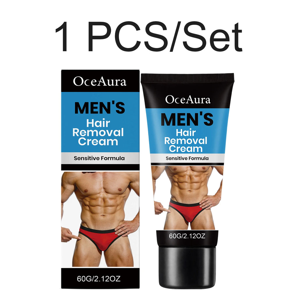 Men’s Hair Removal Cream Gentle Depilatory Painless Body Hair Remover For Legs Armpit Chest Back Quick Smoothing Effective Oasis Select 1 PCS