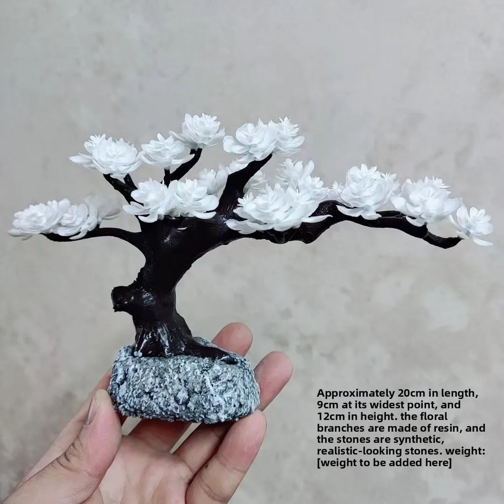 Red Leaf Cliff Cypress Welcome Pine Bonsai Aquarium Decoration Turtle Shrimp Hiding Cave Desktop Ornament Oasis Select E 22CM X 12CM X 15CM