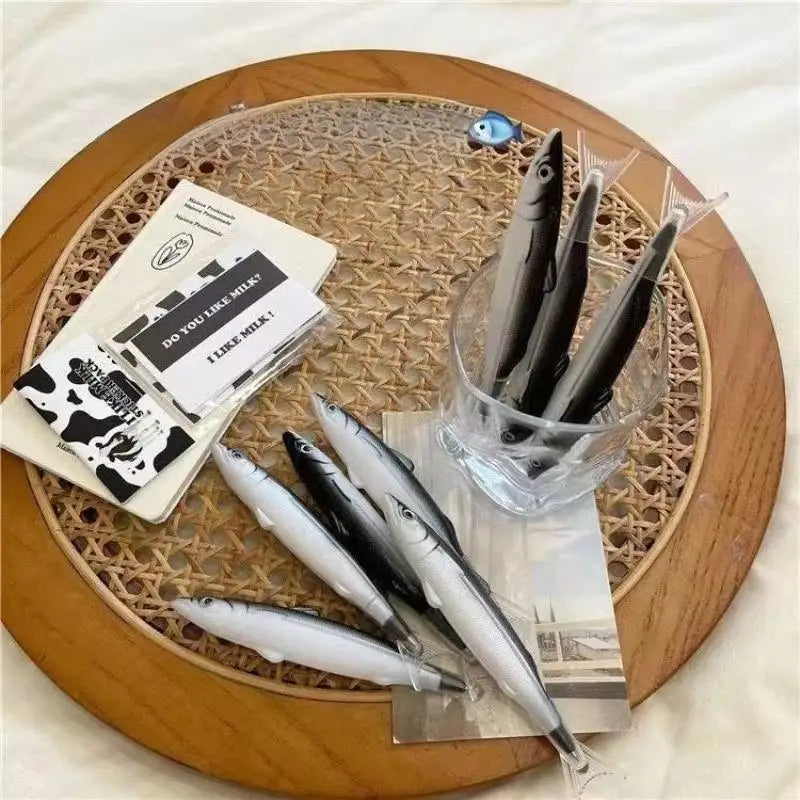 Realistic Fish Pattern Gel Pen 1/3/5Pcs Cute Novelty Stationery for Students School Office Daily Writing Oasis Select