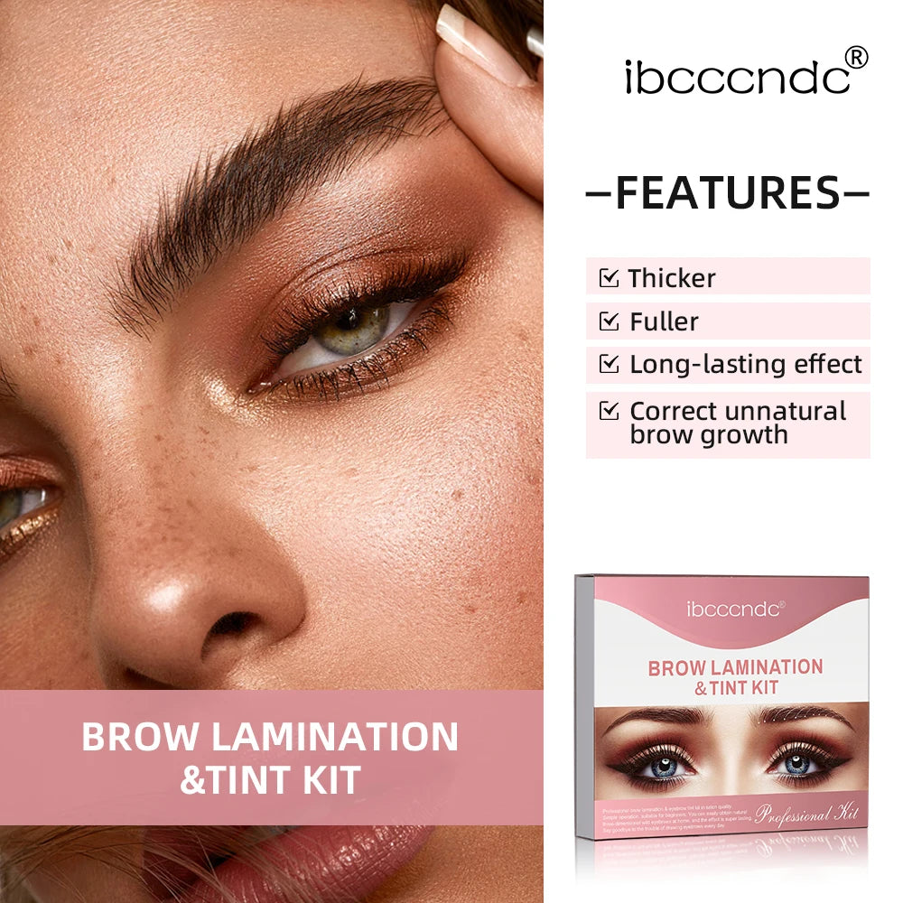 Eyebrow Lifting Kit and Tint Brow Lamination Perming Lotion Dye Tint Combination Brow Setting Eye Makeup Black Brown Oasis Select