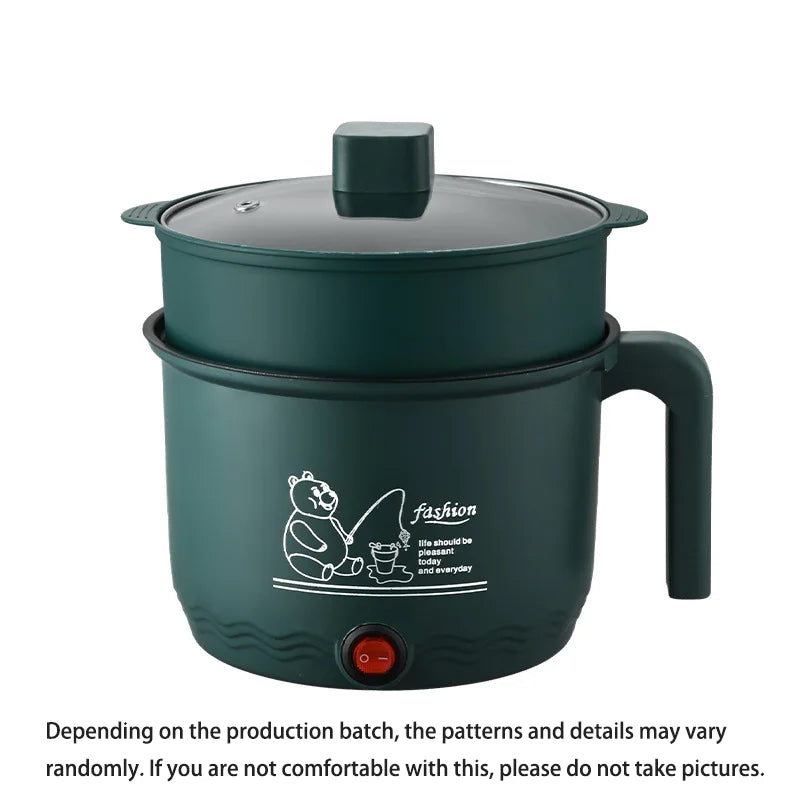 Mini Electric Non-Stick Cooker for 1-2 People Single/Dual Hot Pot Steamer Multifunctional Kitchen Home Appliance Oasis Select