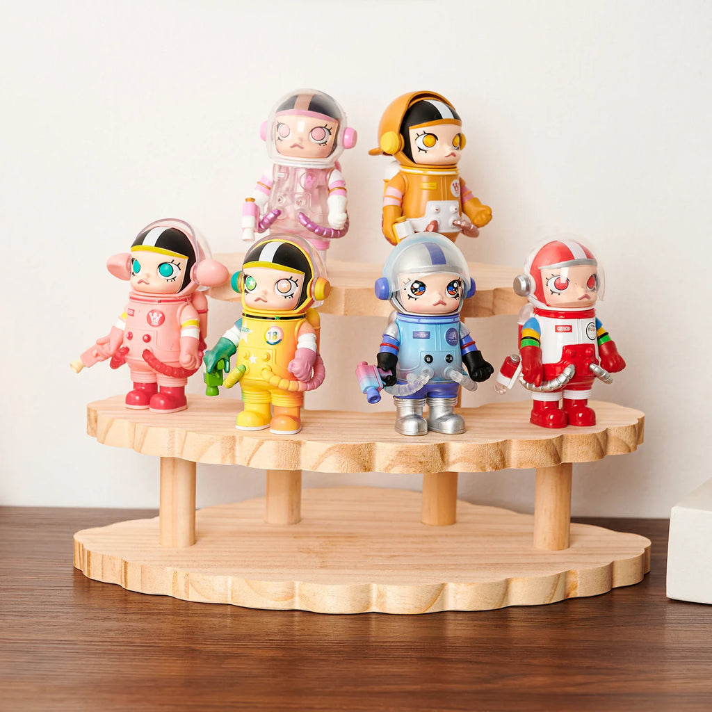 Solid Wood Fan-Shaped Ladder Display Rack | Multi-Layer Organizer
