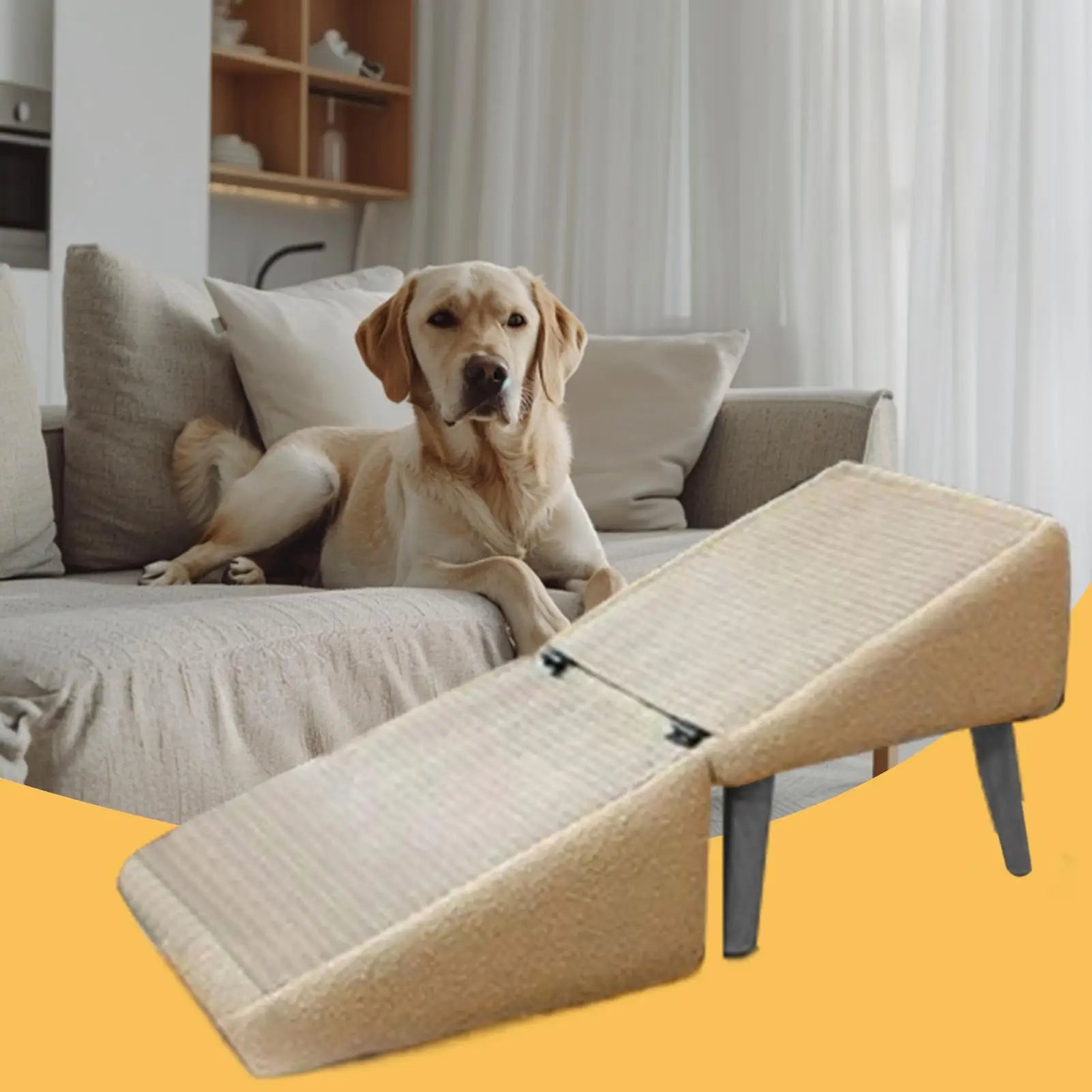 Dog Ramp for Bed Foldable Dog Vehicle Stairs Footrest Stool for Small Breed Animal Multifunctional Non-Slip Cat Vehicle Ramp Oasis Select