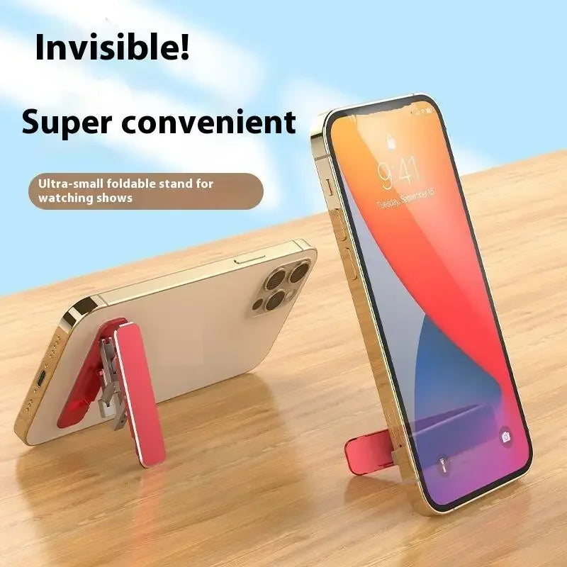 1/3PCS Mini Invisible Foldable Mobile Phone Stand Aluminum Alloy Desktop Mount Material Holder Adjustable Angle For Cellphone Oasis Select