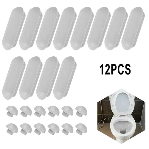 12pcs Toilet Lid Cushion- Toilet Seat Cushion-Pads Cover Shock-proof Buffers Bumpers Bathroom Accessories Parts Oasis Select