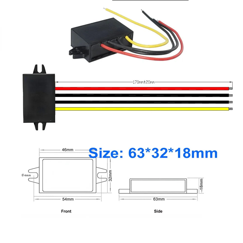 8-36V to 12V 24V Voltage Stabilizer Step-down/up Car Boat Power Supply Buck Boost DC Converter Voltage Regulator 12V 3A 30V Oasis Select
