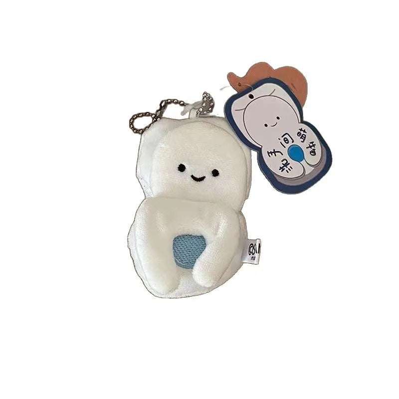 Cute Poo Shaped Mini Plush Pendant Funny Expression Bag Charm Novelty Stress Relief Key Hanging Ornament Joke Gift Oasis Select