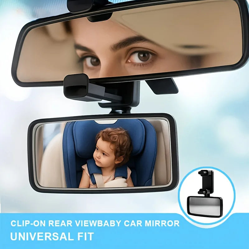 360° Car Baby Back Seat Mirror – HD Rotatable Rearview Monitor